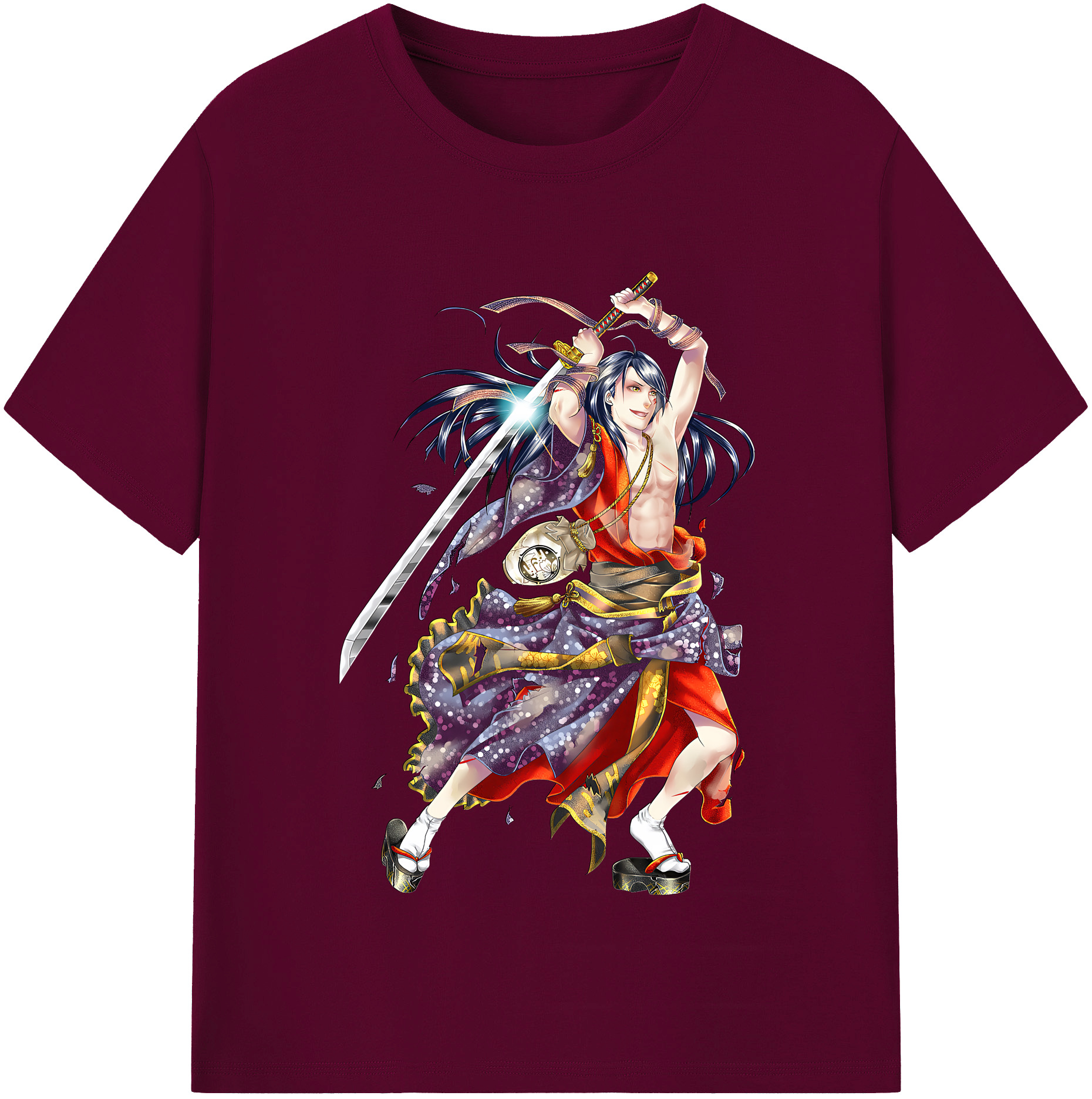 （画像用） 刀剣乱舞 Touken Ranbu レディースカジュアルプリントTシャツ（綿100％）